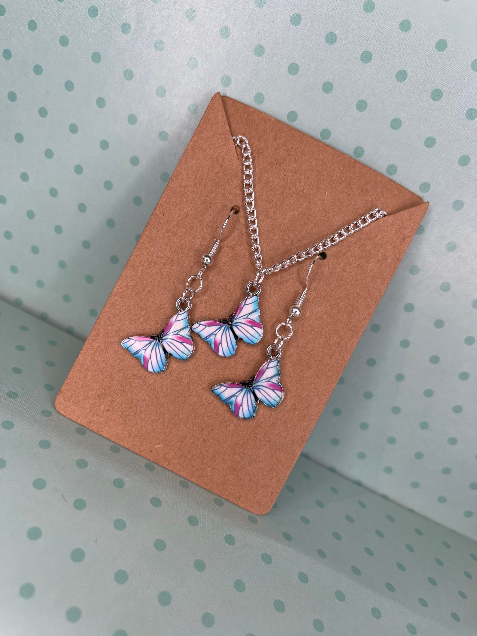 Butterfly Jewellery Set Etsy