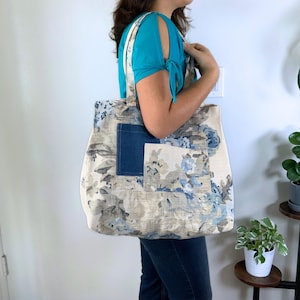 Reusable Grocery Bag,  Eco-Friendly Bag,Tote Bag,Floral Tote Bag,Casual Tote Bag,Shopping Bag,Shoulder Tote Bag,Canvas Tote Bag