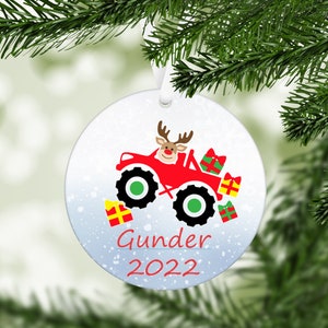 Monster Truck Christmas Ornaments | Monster Truck Kids Personalized Christmas Ornaments for Kids | Personalized ornaments 2023