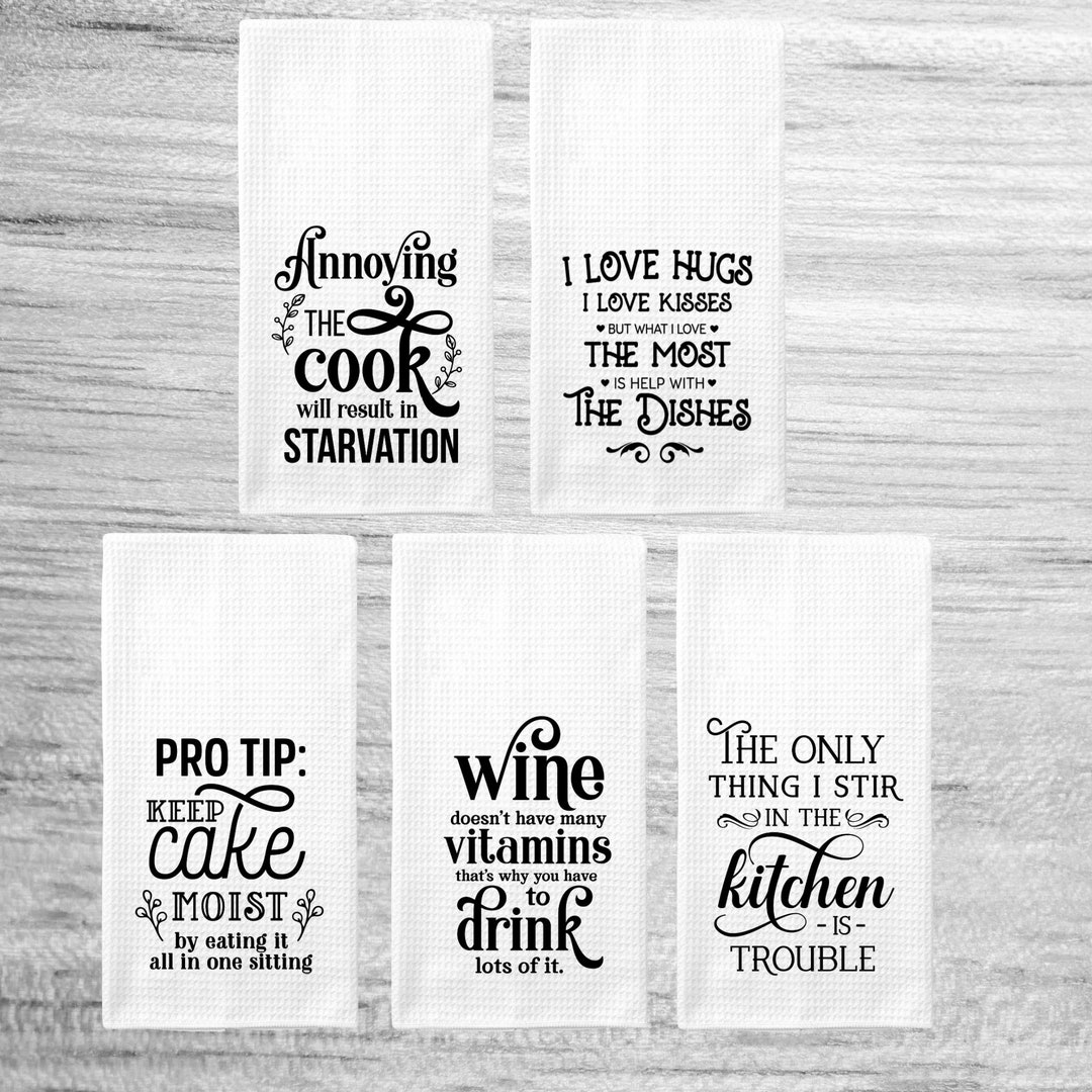 Funny Dish Towels, Funny Kitchen Towels, Housewarming Gift, Funny