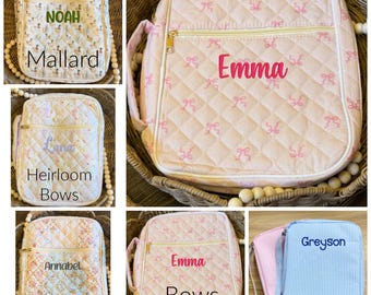 Personalized Bible Cover with Name | Quilted Bible Case | Embroidered Scripture Cover | Christian Gift | Custom Bible Protector