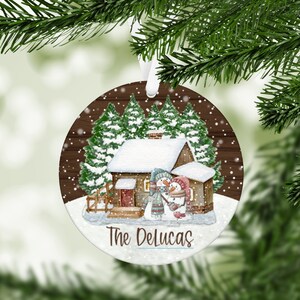 Snow Couple Christmas Ornaments | Reindeer Kids Personalized Christmas Ornaments for Kids | Personalized ornaments 2023