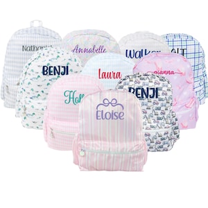 Personalized Backpack | Monogrammed Kids Backpack with Side Pockets | Embroidered Lunch Tote | Many Color Options