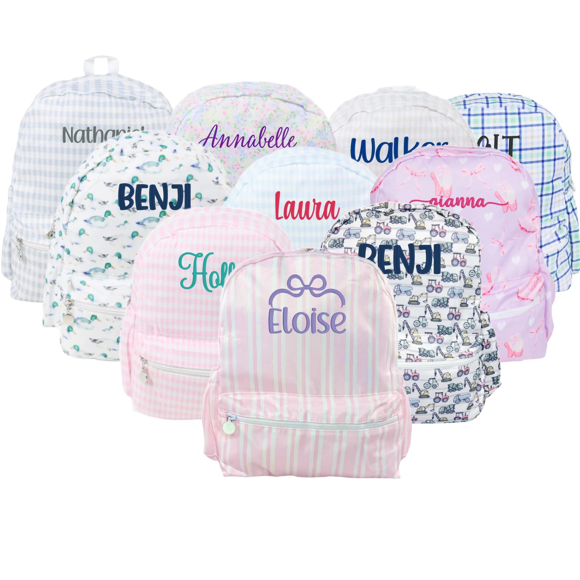 Personalized Backpack | Monogrammed Kids Backpack With Side Pockets ...