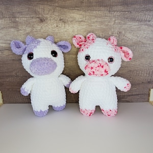 Cow Crochet Plush - Various Colors, amigurumi crochet Cow, Cow Stuffie