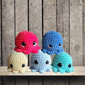 Octopus Crochet Plush Various Colors, amigurumi crochet octopus, mini octopus image 2