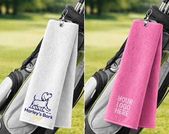Custom Logo Golf Towel Personalized Golf Towel with Logo Embroidered Golf Towel Corporate Golf Gift Custom Golf Accessories Team Golf Towels