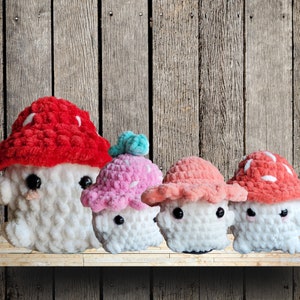 Mushroom Man Crochet Plush - Various Colors, amigurumi crochet mushroom, mini mushroom