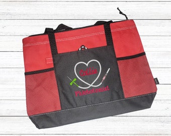 Personalized Phlebotomist Stethoscope Tote Bag | Personalized Labor Delivery Tote | Nurse Tote Bag | Nursing Tote Bag | Nurse Gift
