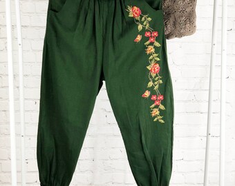 Organic Cotton Women/'s Harem pants|Women/'s festive pants|Women/'s Lounge pants|Gift for her|Loungewear pants for summer|Festive Harem pants