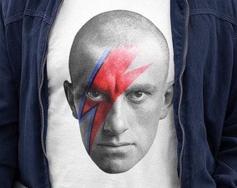 Vladimir Mayakovsky Portrait Shirt, Lightning Bolt, Russian Poet Best USSR Gift Владимир Маяковский Футболка From Russia With Love