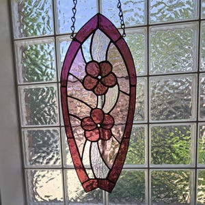 Stained Glass Hibiscus Surfboard 6.5&quot;W x 15.5&quot;H