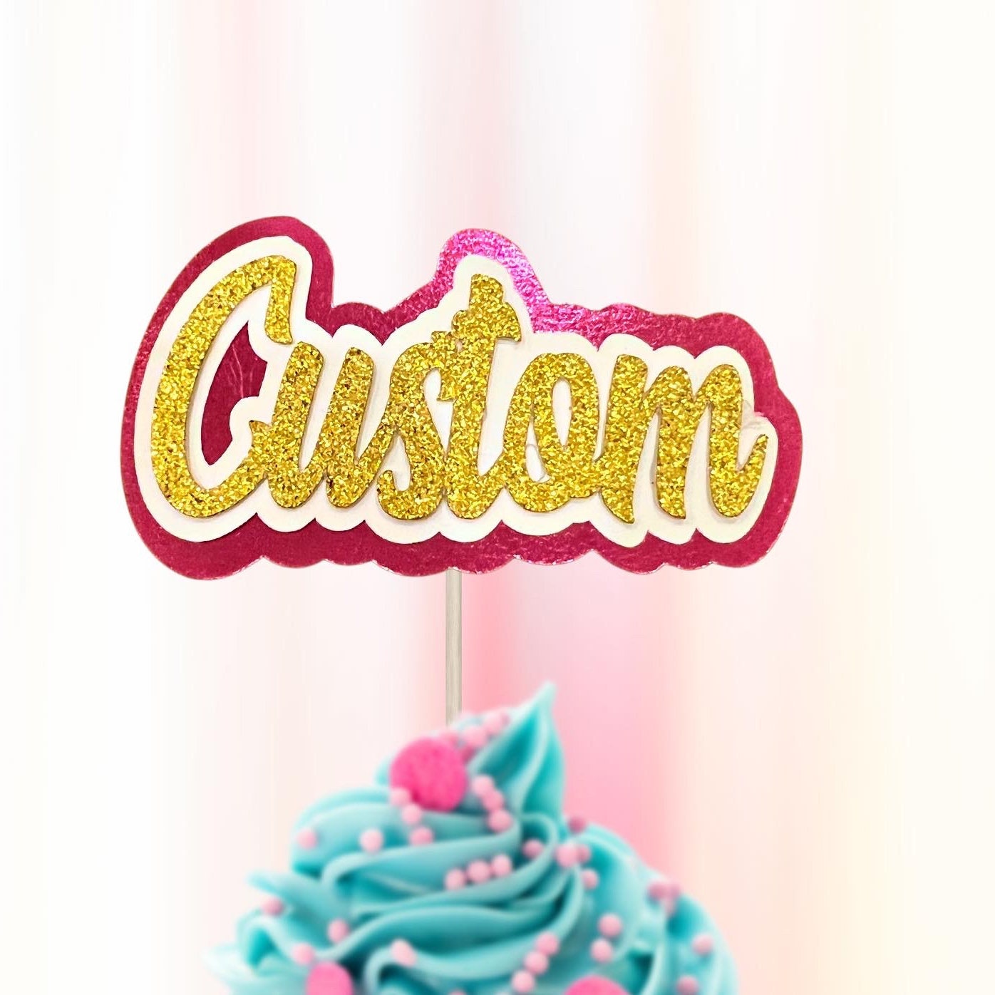 Custom Cupcake Toppers Personalized Cupcake Toppers Custom Etsy