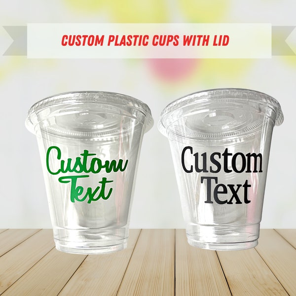 Custom Cups, Custom Plastic Cups, Custom Cup With Lid, Personalized Party Cups, Party Cups, Personalized Cups, Party Decor