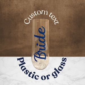 Personalized Stemless Champagne Flute: Bridal Shower & Bachelorette Party Favor