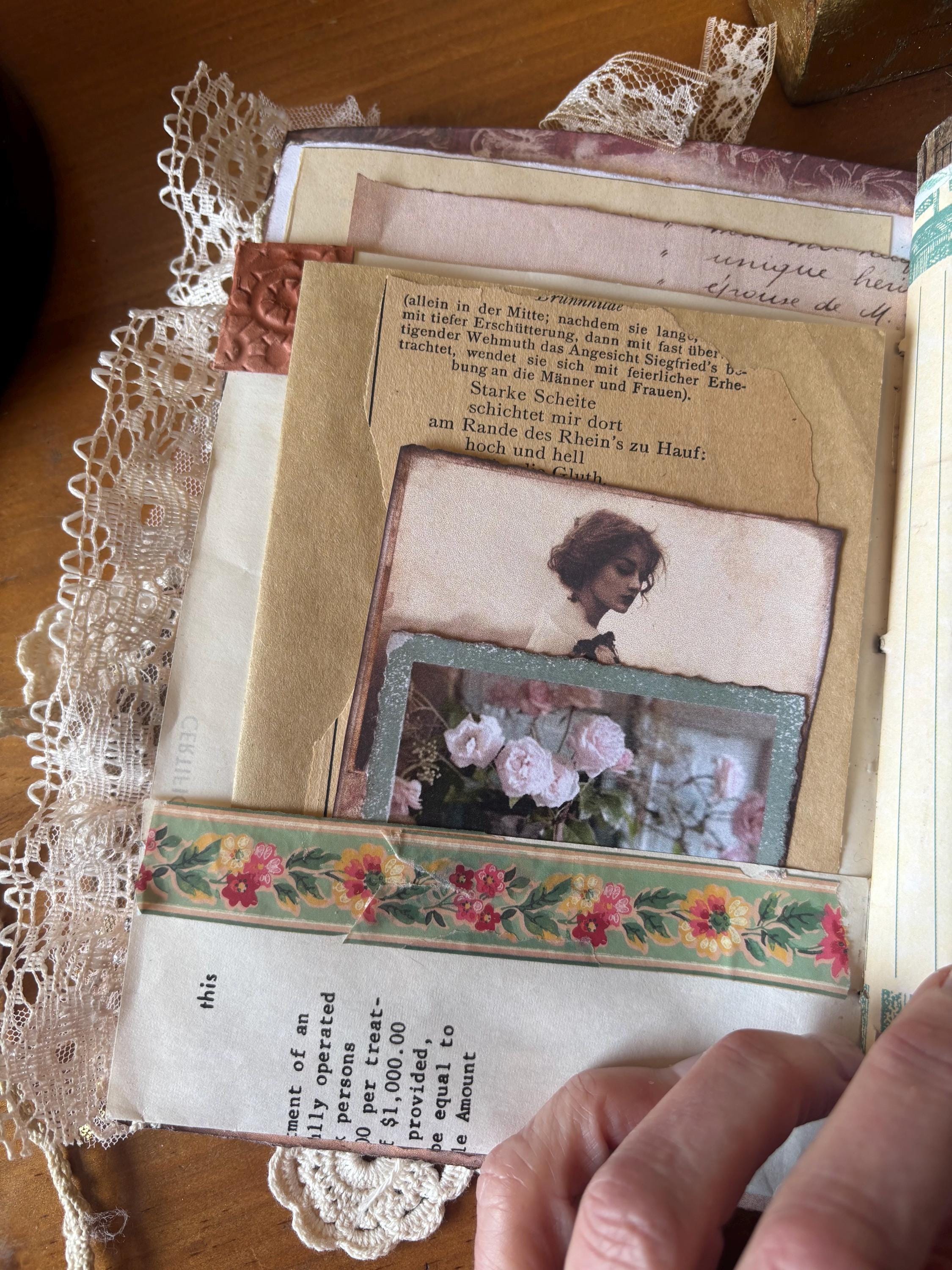 Handmade Junk Journal, Romantic Inspired Mixed Media Art Book - Etsy