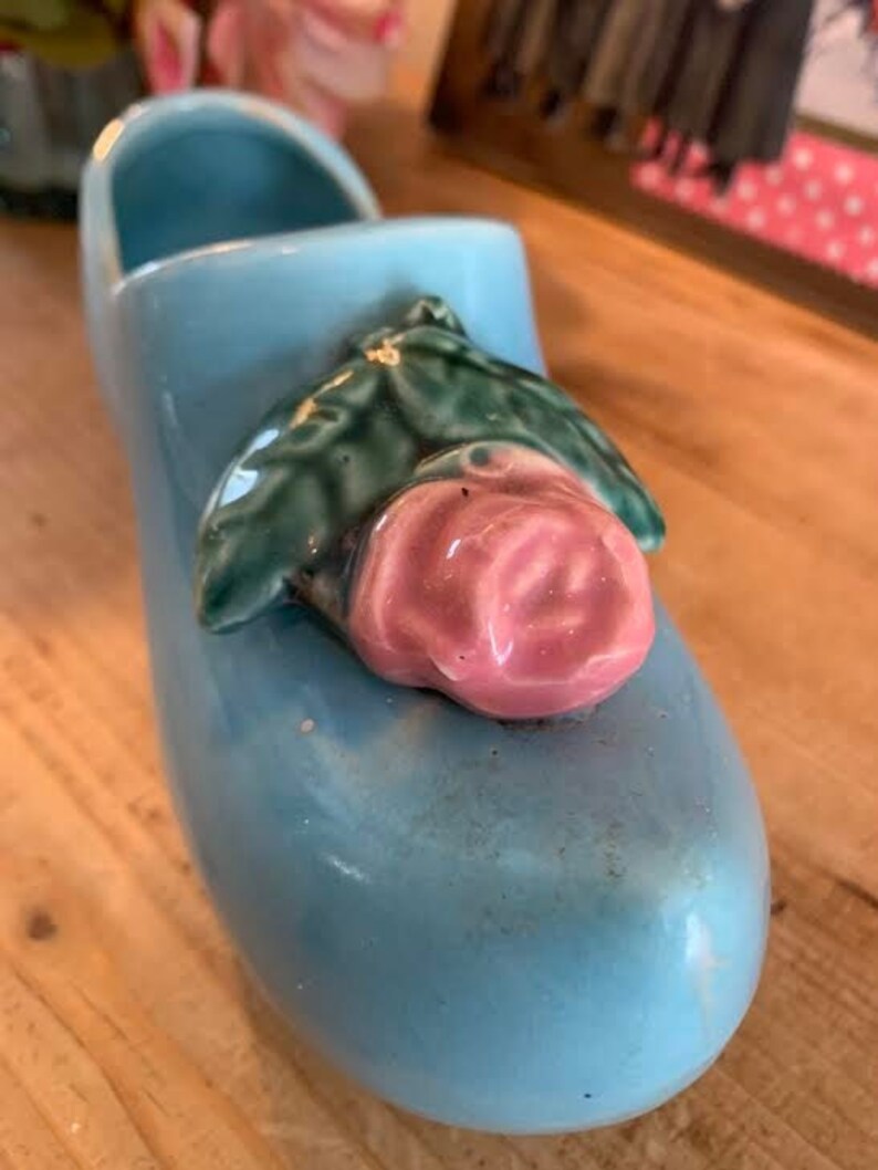 Mccoy Pottery Dutch Shoe Ceramic Shoe Vase Mccoy Vase Dutch Etsy