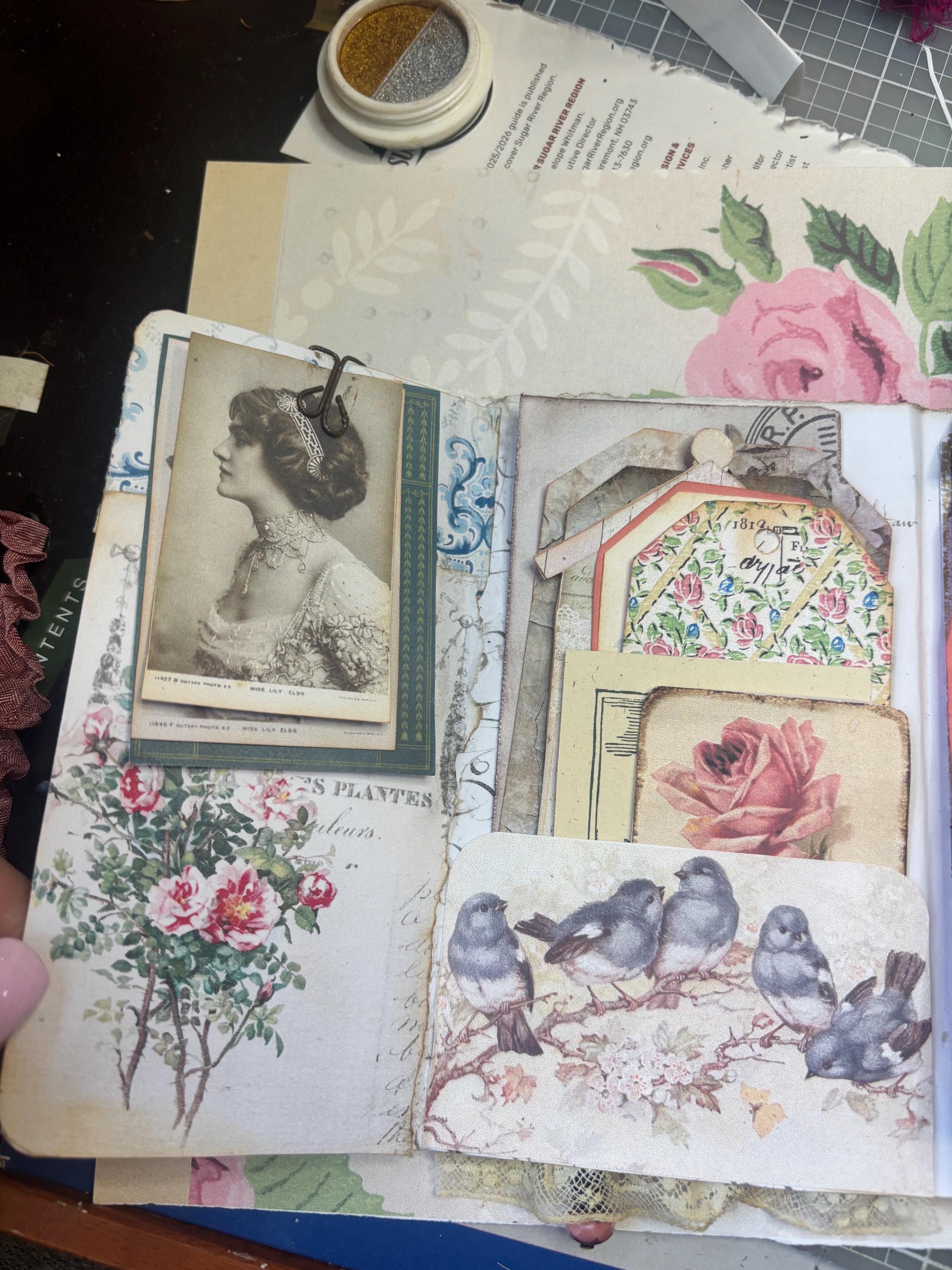 Handmade Small Junk Journal Ephemera Folder, Mixed Media Art Book ...