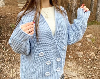 Sky Blue Cardigan | Etsy Sky Blue Cardigan | Etsy