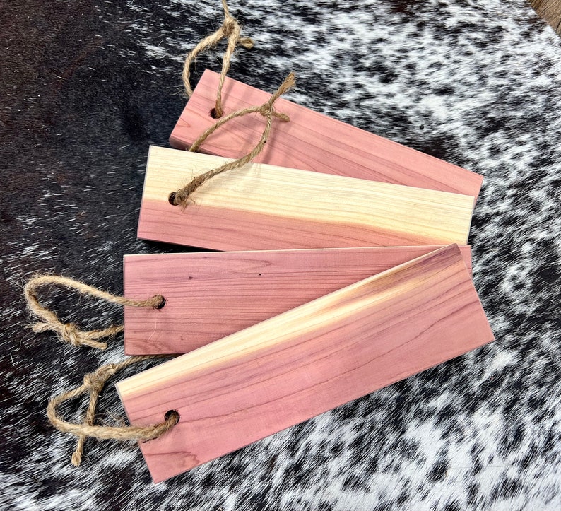 Aromatic Cedar Wood Hanging Blocks (Set of 4)