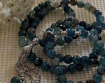 Elegant Aqeeq (Blue) Tasbeeh