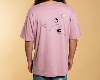 Unisex Ocean feelings Oversize T-shirt eco friendly and handprinted