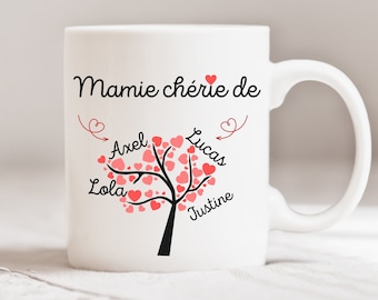 Mug mamie personnalisé avec prénom