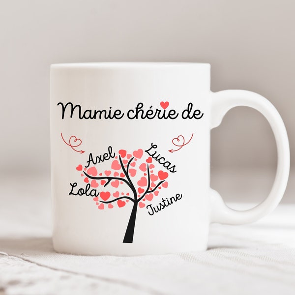 Mug mamie personnalisé avec prénom