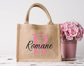 Sac en jute personnalisé prénom