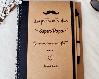 Carnet papa personnalisé, cadeau papa