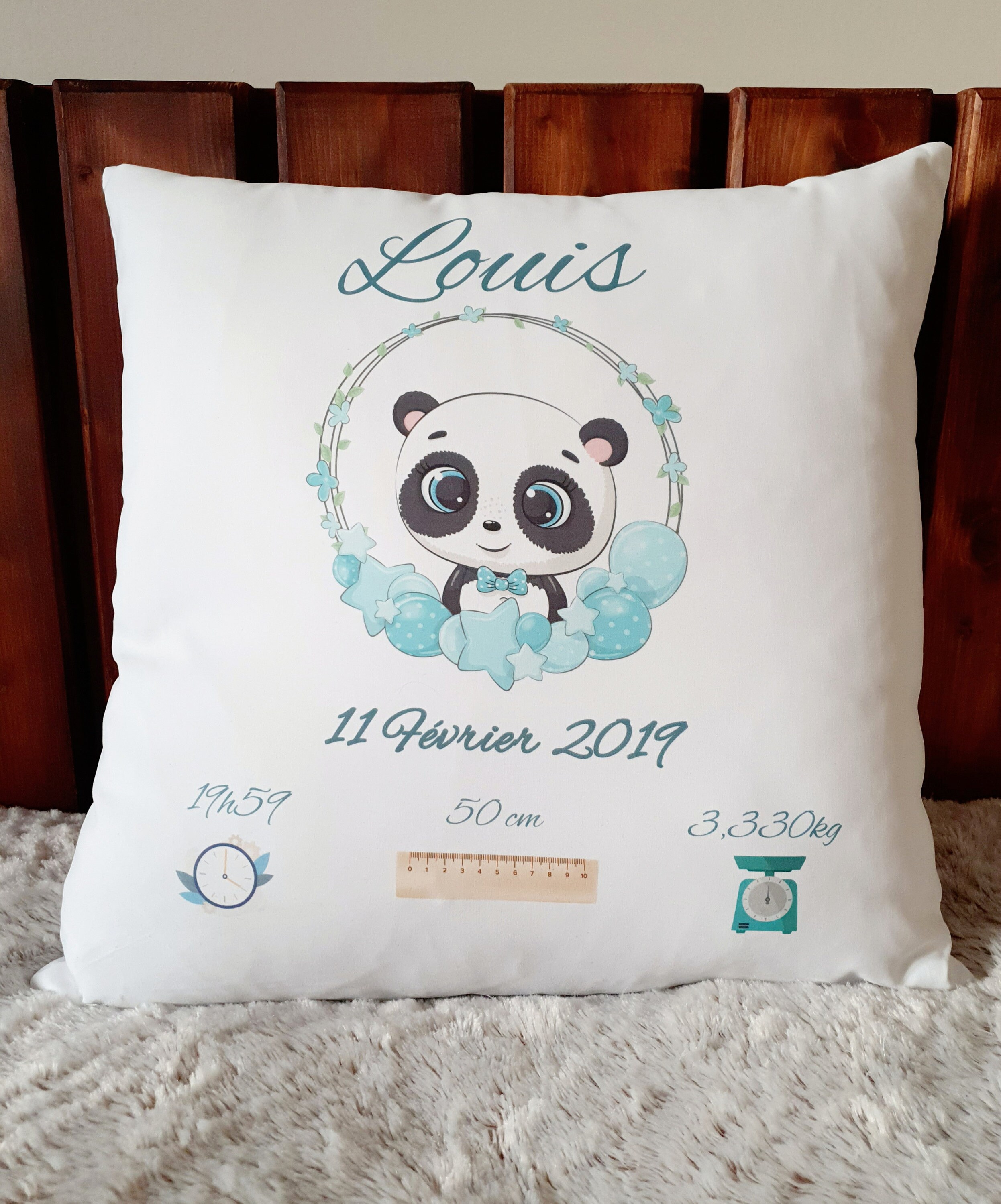 Coussin de Naissance Personnalisé