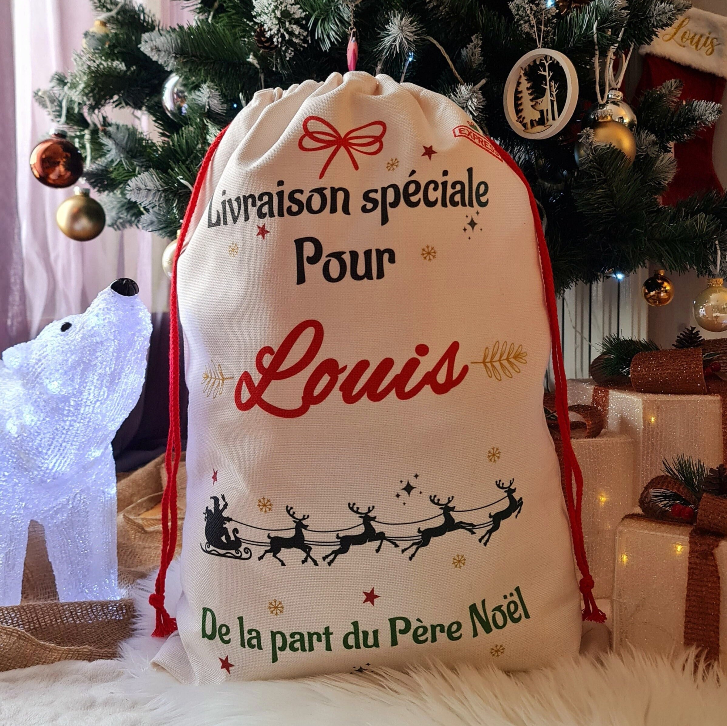 Hotte Noël enchanté PERSONNALISABLE -  France