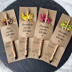 Crayon à planter maîtresse, atsem, nounou, maître, cadeau fin d'année scolaire