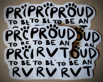 Proud to be an RVT Sticker ~ Vet Tech Sticker ~ Vet Tech Gift ~ Veterinary Technician Sticker ~ RVT Gift