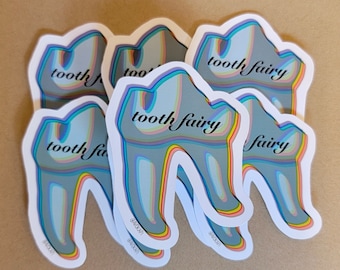 Tooth Fairy Sticker ~ Dentistry Sticker ~ Veterinary Technician Sticker ~ Carnassial Tooth Sticker ~ Dental Sticker ~ Teeth Sticker