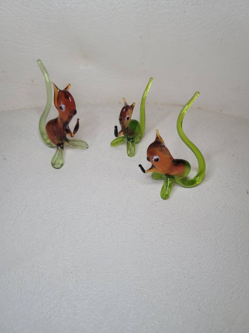 Vintage Tiny Murano Glass Squirrels 1950s/60s Etsy
