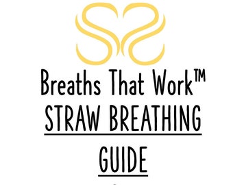 Téléchargez notre guide de respiration de paille Breaths That Work ™ - 10 exercices de respiration de paille différents! GRATUIT avec tout achat de paille anti-stress