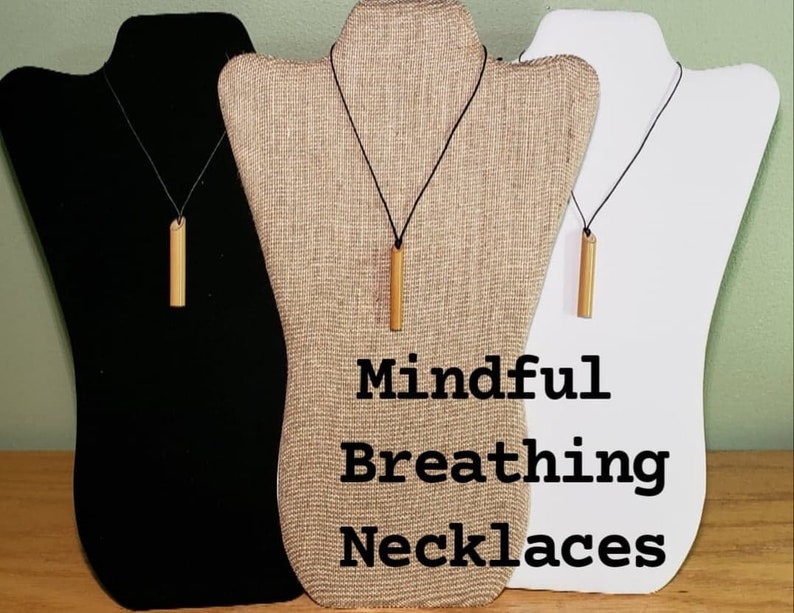 Stress Straws 3-Pack Jewelry Gift Set-Bamboo Calming Necklace image 1