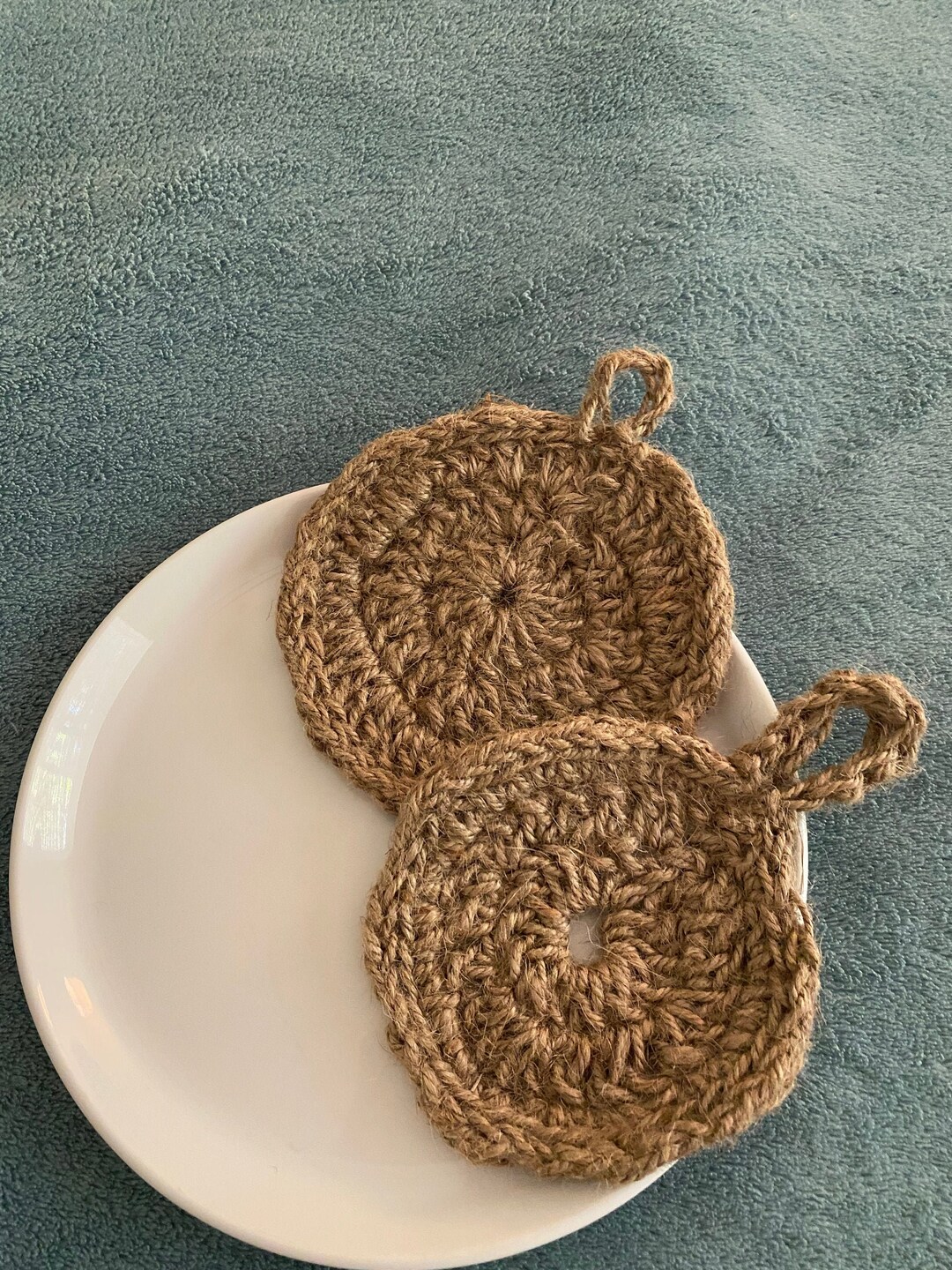 Jute Dish Scrubbers Compostable & Ecofriendly Washable Sponge Zero