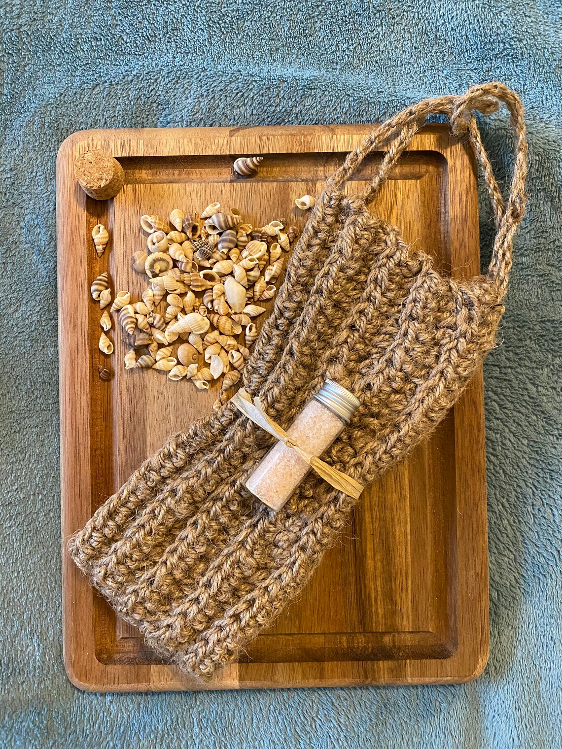 Natural Jute Washcloth. Exfoliating Body Scrubber. Anti Etsy