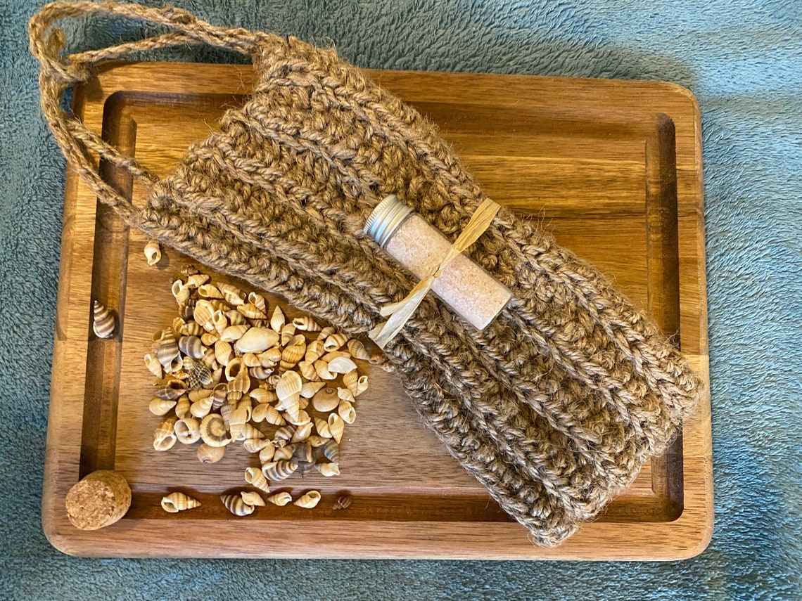 Natural Jute Washcloth. Exfoliating Body Scrubber. Anti Etsy