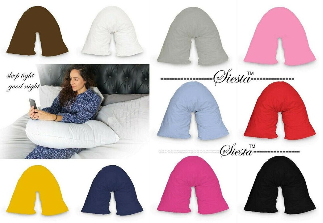 V Shaped Pillow Case Cover Back Support Nursing Pregnancy Etsy