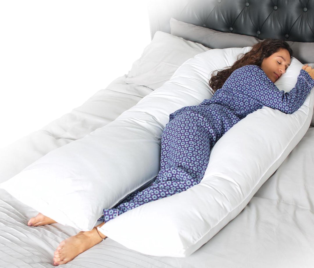 YOUCAI Coussin De Grossesse, Oreiller Forme U pour Femme Enceinte, Doux Oreiller d'allaitement, Maternité Oreiller Multi-Usage, Déhoussable Et Lavable,Velours-BleuGris3,150x80cm