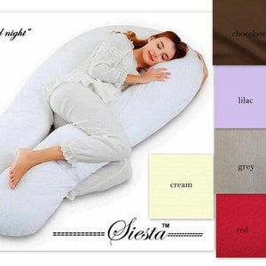 12ft Comfort U Pillow & Case Body Support Nursing Maternity Pregnancy U Pillow