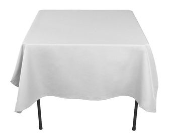 Square White Tablecloth Table Cover Cloth, Wedding Decor