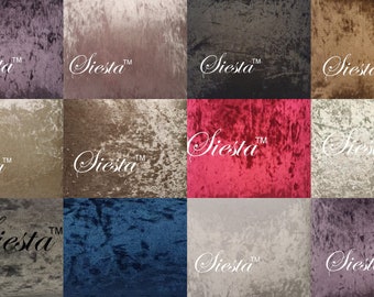 Crush Glitz Velvet Fabric - Upholstery Curtains Cushions