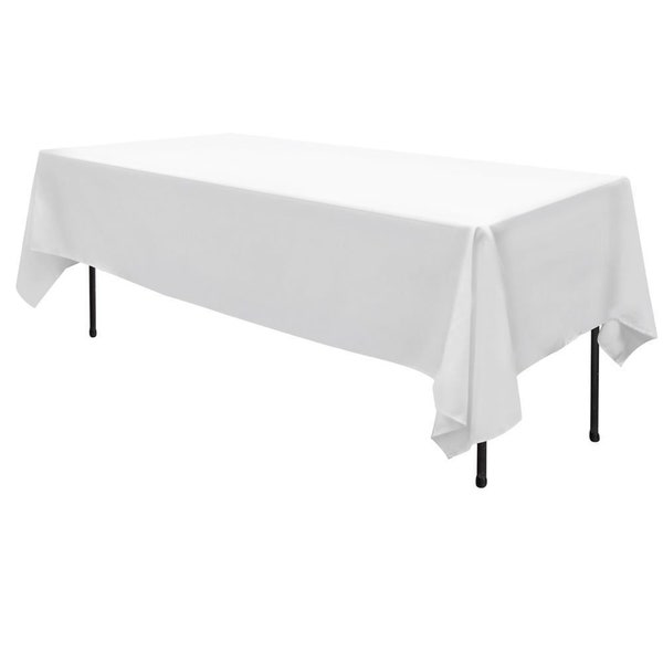 Rectangle White Tablecloth Table Cover Cloth, Wedding Decor