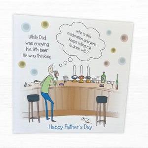 Carte de fête des pères pour les papas amateurs de bière, carte drôle sur le thème de la bière pour papa, bonne fête des pères, salut au meilleur papa, grand-père, beau-père de tous les temps