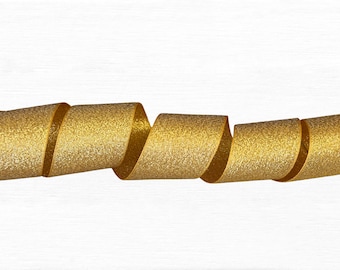 Cinta lamé con brillo dorado oscuro, brillo metálico, varios anchos