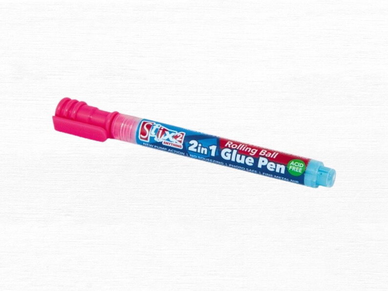 2 in 1 Glue Pen from Stix2. Rolling Ball, Fine metal nib, acid free, photo safe pump action, no need for squeezing.